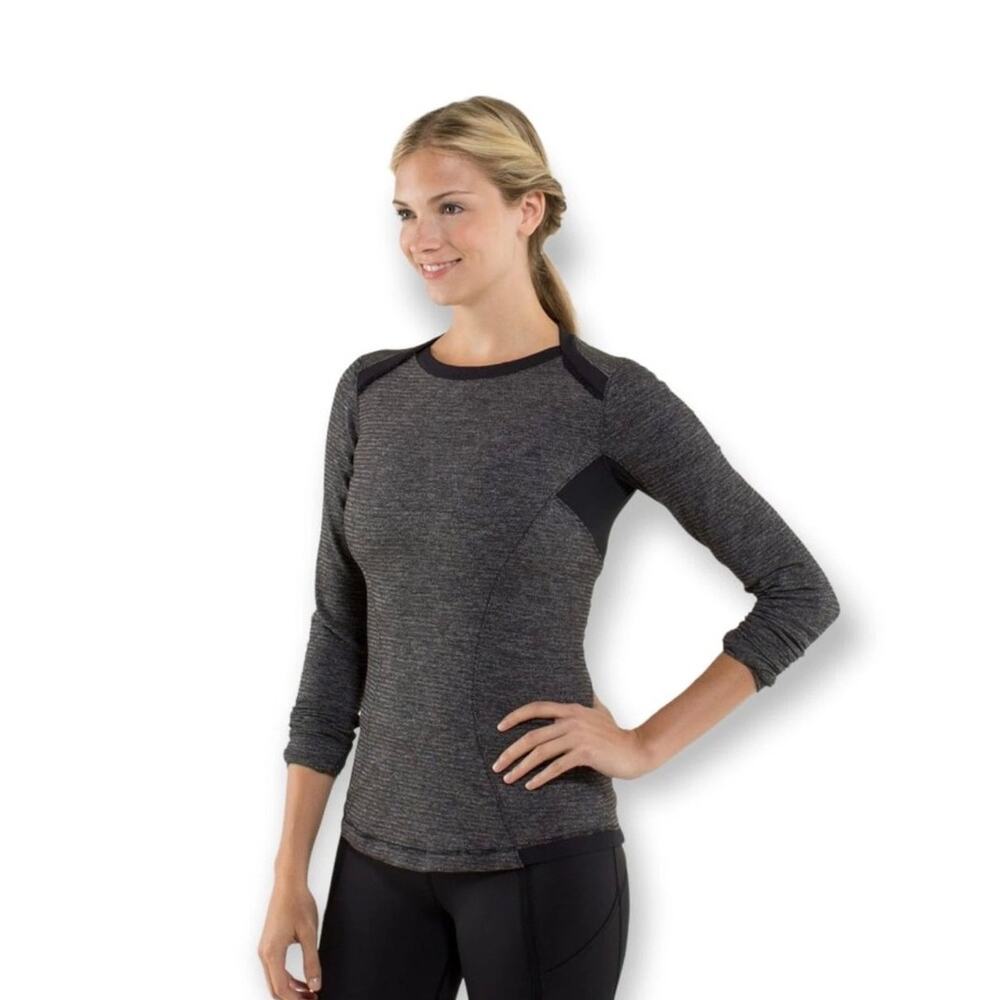 Lululemon runner long sleeve in gray size 4 - Picture 2 of 5